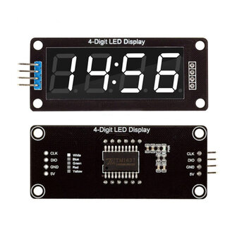 0,56 inch TM1637 zeven segmenten display module Wit geschikt voor Arduino 