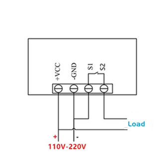 LCD Temperatuur display met controller 220V