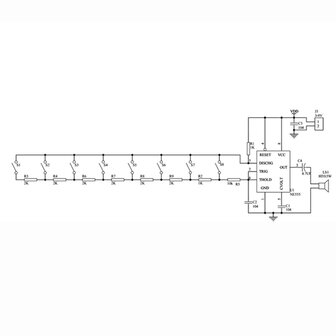 Elektronisch Orgel Muziek Module NE555 DIY Kit