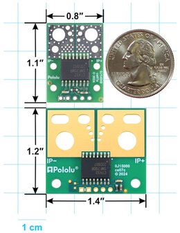 CT432-HSWF50MR TMR Current Sensor Compact Carrier -50A to +50A, 5V Pololu 5302