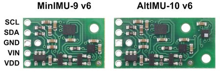 MinIMU-9 v6 Gyro, Accelerometer, and Compass LSM6DSO and LIS3MDL Carrier Pololu 2862