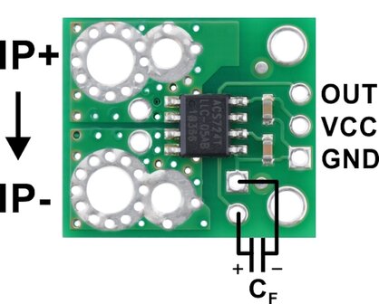 ACS724LLCTR-30AB Current Sensor Carrier -30A to +30A Pololu 4047