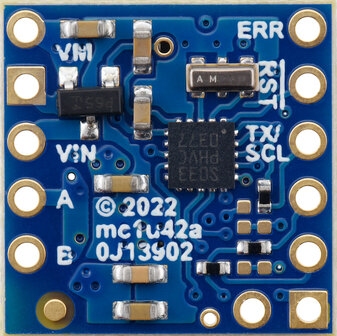 Motoron M1U256 enkele seri&euml;le motorcontroller (header pinnen gesoldeerd) Pololu 5062