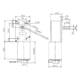 JGY370 6 rpm wormwielmotor DC 12v reductie omkeerbare zelfborgende motor met twee-fase Hall encoder