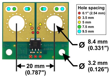 ACS72981ELRATR-200B3 Current Sensor Large Carrier -200A to +200A, 3.3V Pololu 5281