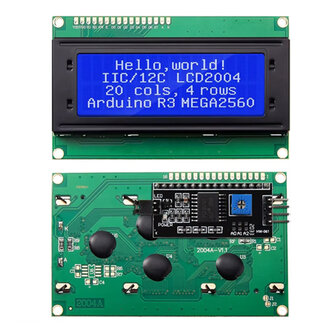 2004A LCD Blauw backlight met I2C voorgesoldeerd 