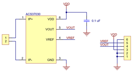 ACS37030LLZATR-065B3 Stroomsensor &ndash; Grote Carrier, Nauwkeurige Meting van -65A tot +65A Pololu 5235