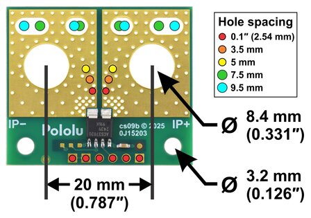 ACS37030LLZATR-065B3 Stroomsensor &ndash; Grote Carrier, Nauwkeurige Meting van -65A tot +65A Pololu 5235