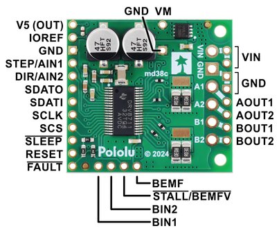 Pololu High-Power Stepper Motor Driver 36V8 &ndash; 8A, 6.5V-50V, Pololu 3731