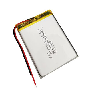 LITHIUM ION POLYMER BATTERIJ - 3,7 V 2500MAH &nbsp;68X50X5MM