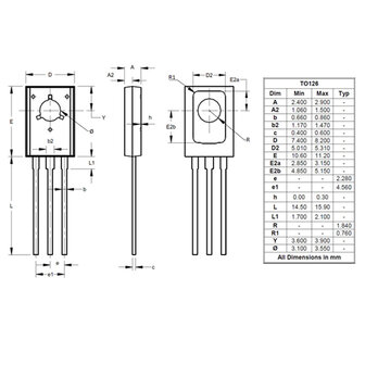 BD680 Darlington Transistor TO-126 4A-80V