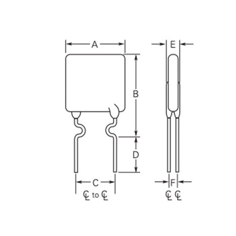 Zelfherstellende 2500mA zekering PPTC Polyfuse Through hole