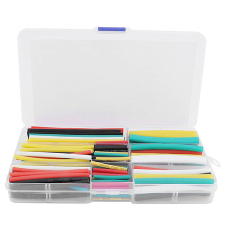 Krimpkous set gekleurd - 140 delig - Warmte krimpbuizen in BOX