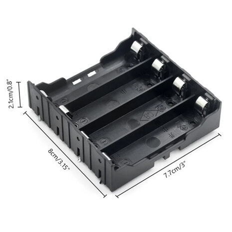 Batterijhouder 3.7V 4x 18650  voor PCB montage