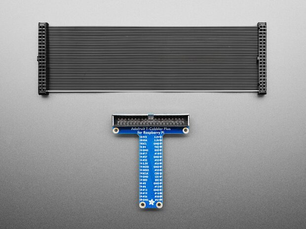 Assembled Pi T-Cobbler Plus - GPIO Breakout - Pi A+, B+, Pi 2/3/4, Zero  Adafruit  2028