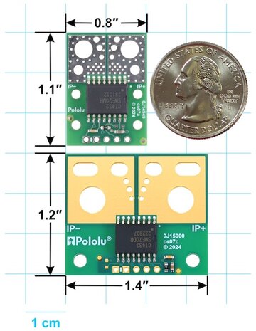 CT433-HSWF50DR TMR Current Sensor Large Carrier 0A to 50A, 3.3V Pololu 5338