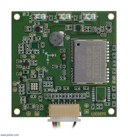 LOCOSYS LC20031-V2 135-kanaals dual-band GNSS-ontvangermodule Pololu 2157