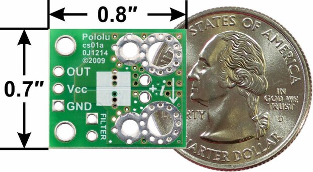 ACS724LLCTR-30AB Current Sensor Carrier -30A to +30A Pololu 4047