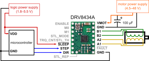 DRV8434A Stepper Motor Driver  Pololu 3764