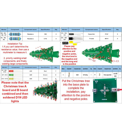 Kerstboom Mini Kits bouwpakket DIY kit Christmas Tree