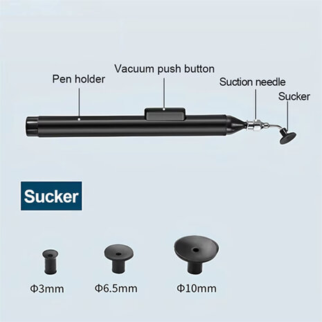 Precision Vacuum Suction Pen - Soldeer Vacuum Zuig Pen - FFQ-939 Vacuum Sucking Pen