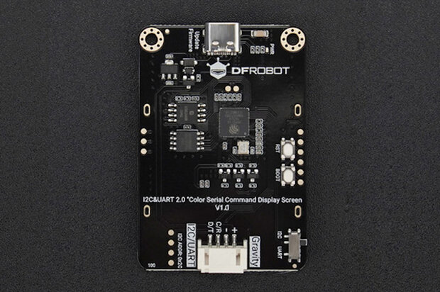 Gravity: 2.0 Inch IPS Color Serial Display with I2C & UART (Support micro:bit & MakeCode Graphical Programming) DFR0997