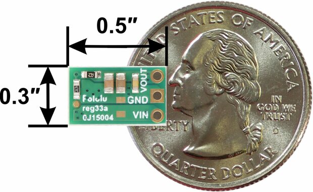 3.3V, 100mA Step-Down Voltage Regulator D45V1E1F3 Pololu 5362