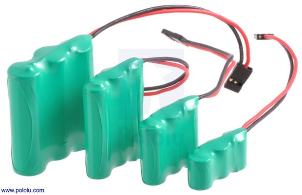 Rechargeable NiMH Battery Pack: 8.4 V, 900 mAh, 4+3 AAA Cells, JR Connector  Pololu 2236