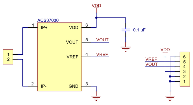 ACS37030LLZATR-065B3 Stroomsensor – Nauwkeurige & Compacte Metingen van -65A tot +65A Pololu 5232