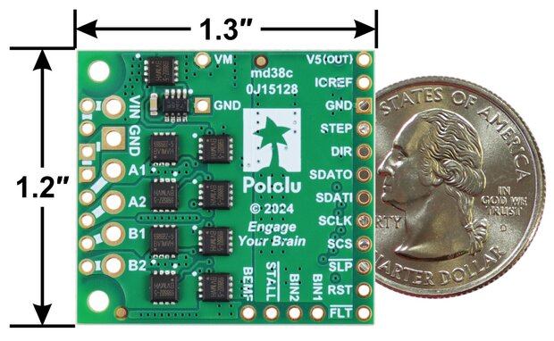 Pololu High-Power Stepper Motor Driver 36V8 – 8A, 6.5V-50V, Pololu 3731