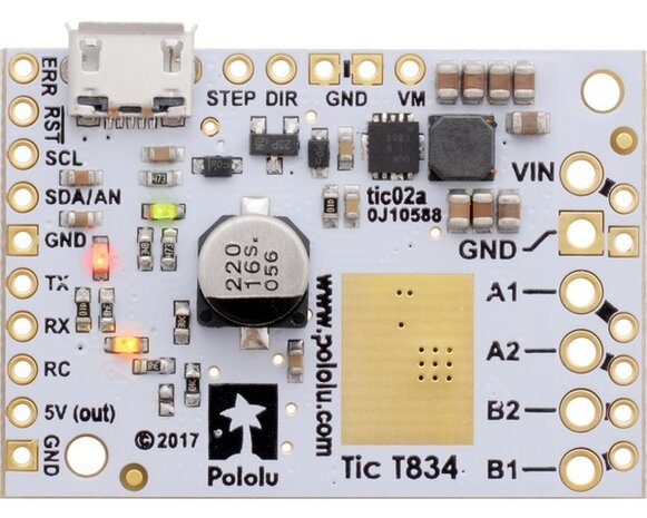 Tic T834 USB Multi-Interface Stepper Motor Controller Pololu 3132